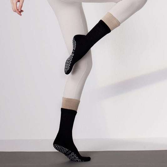 Layered Grip Socks Women - Charcoal Sand