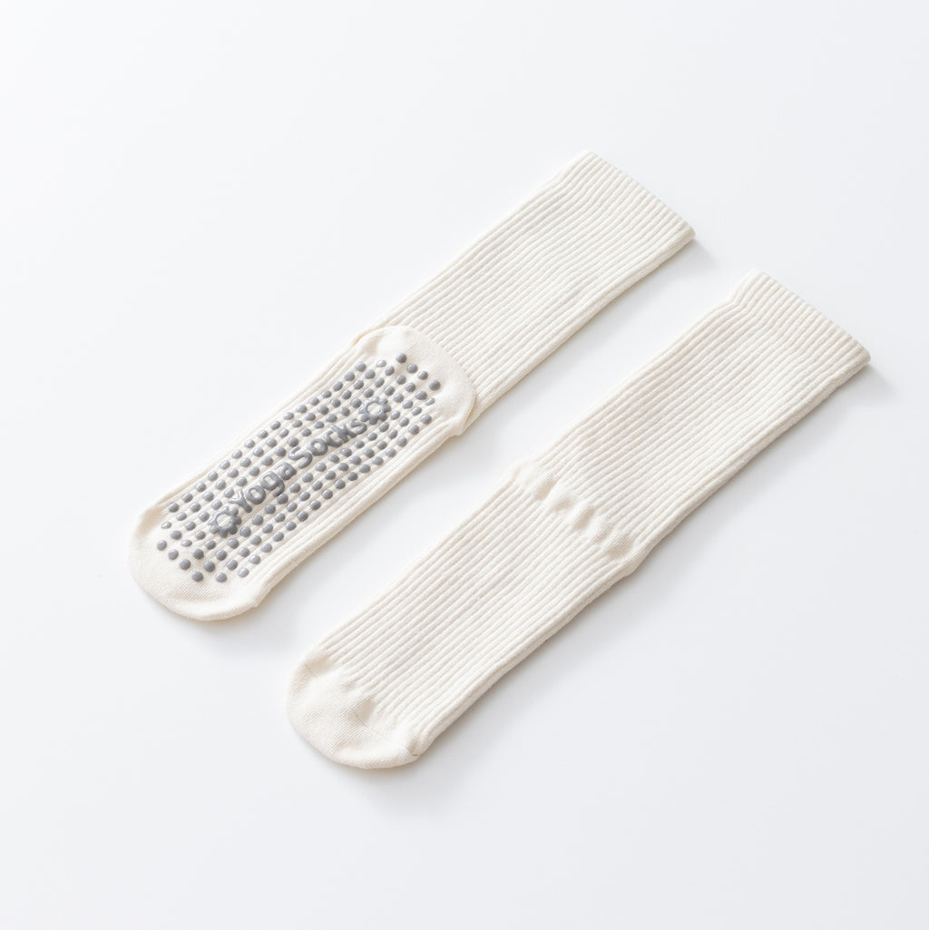 Women's Crew Pilates Grip Socks - White