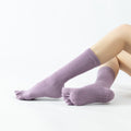 Full Toe Crew Non-slip Yoga Socks Women - Lavender