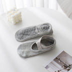 Women's Ballet Cross Grip Socks - Light Gray