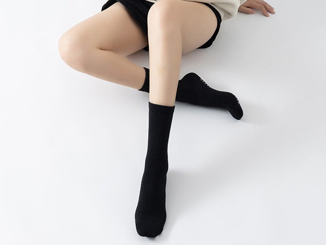 Crew Non-slip Yoga Socks Women - Black