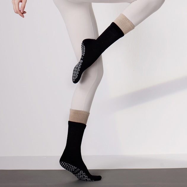 Layered Grip Socks Women - Charcoal Sand