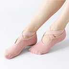 Women's Ballet Cross Grip Socks - Blush Pink