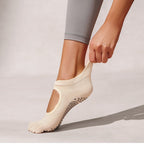 Flex Five Toe Grip Socks - Ivory