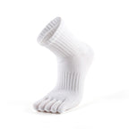 Core Five Toe Crew Grip Socks Unisex - White