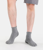 Core Five Toe Crew Grip Socks Unisex - Gray