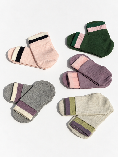 Botanical Garden-5 Pairs Grip Socks Set