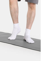 Core Five Toe Crew Grip Socks Unisex - White