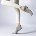 Women's Low-Cut Five-Toe Pilates Grip Socks - Cloud Grey