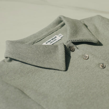 Soft Curve Polo Dress - Gray