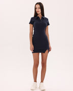 Soft Curve Polo Dress - Navy