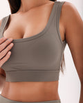 Oceanline Rib Bra -Taupe