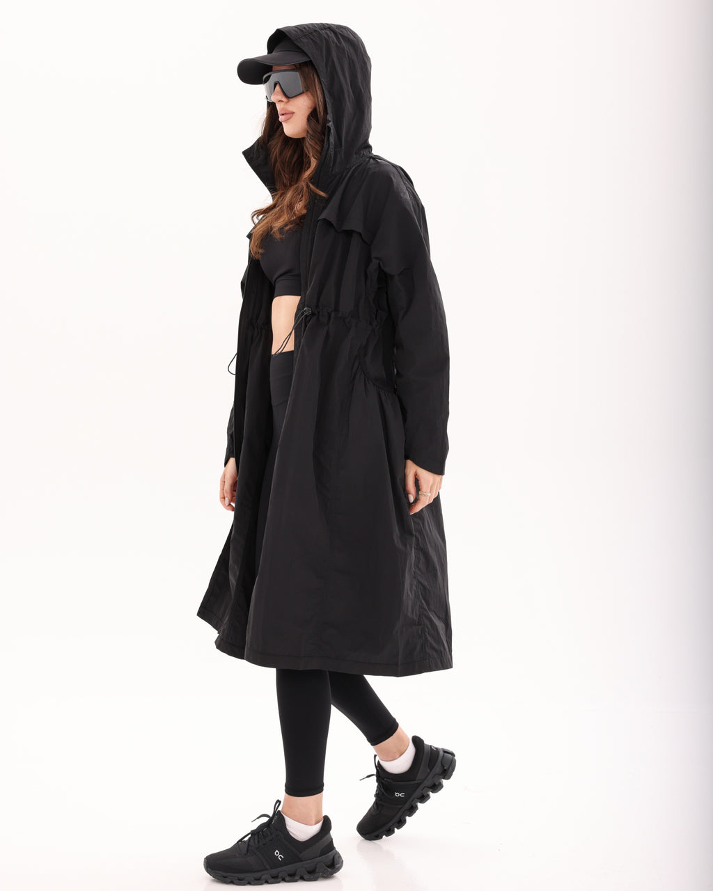 Wadi Trail Sunscreen Long Coat - Black
