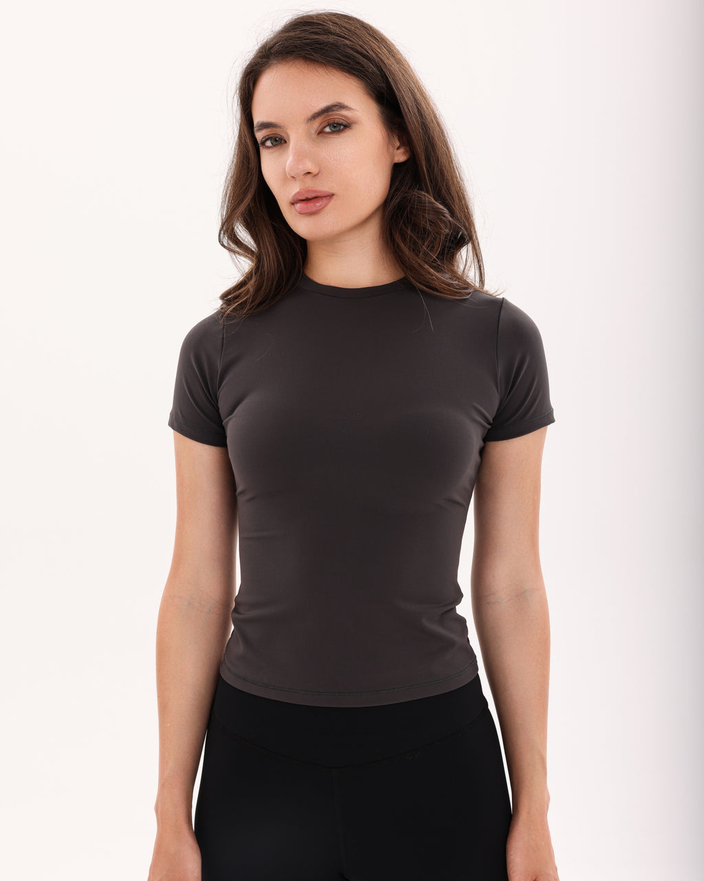 Wave Fitted Short Sleeve T-Shirt - Dark Gray