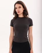 Wave Fitted Short Sleeve T-Shirt - Dark Gray