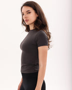 Wave Fitted Short Sleeve T-Shirt - Dark Gray