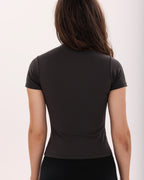 Wave Fitted Short Sleeve T-Shirt - Dark Gray