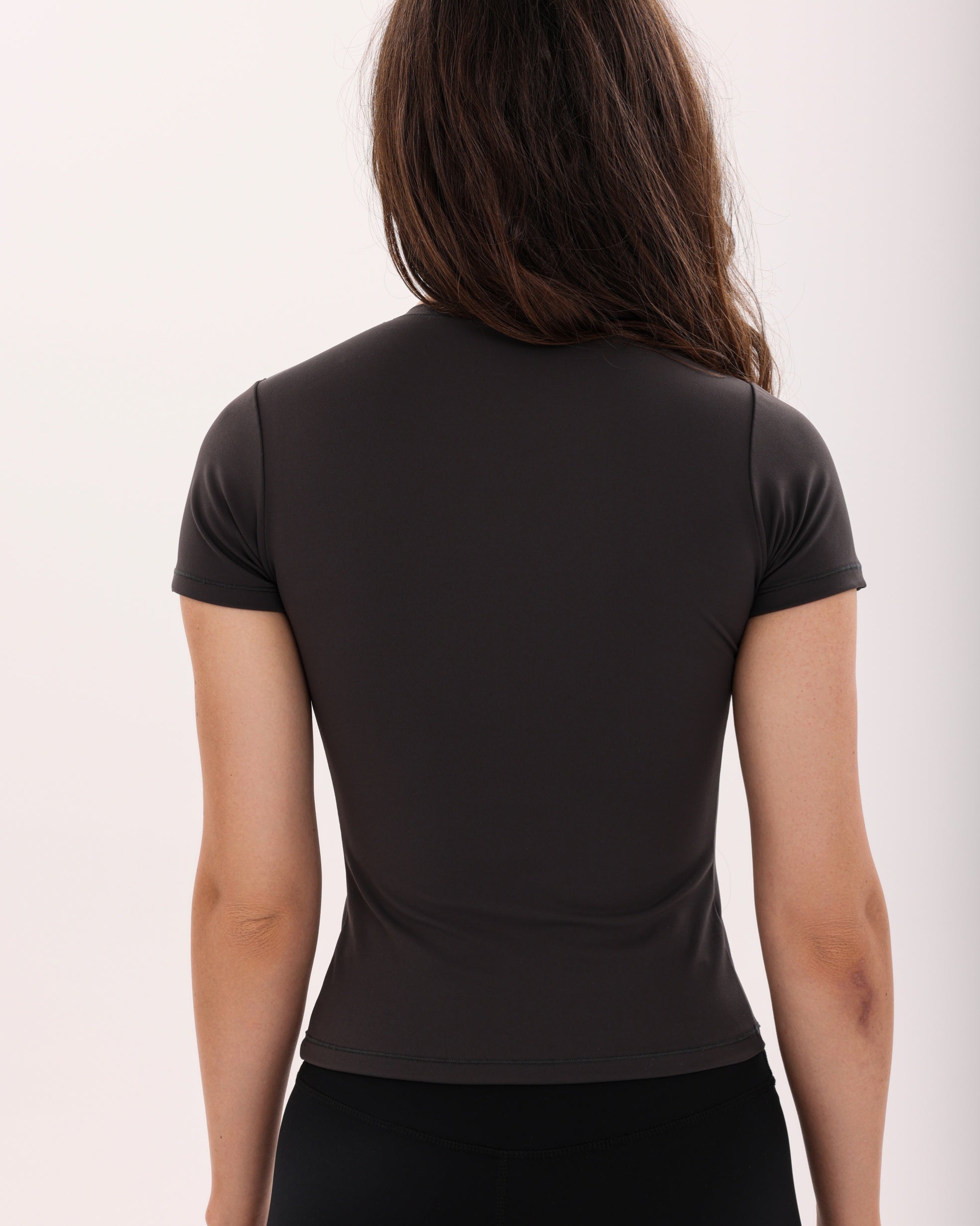 Wave Fitted Short Sleeve T-Shirt - Dark Gray