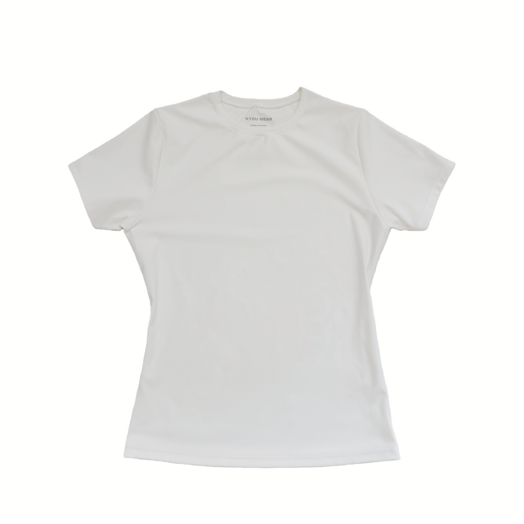 Wave Fitted Short Sleeve T-Shirt - White