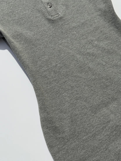 Soft Curve Polo Dress - Gray