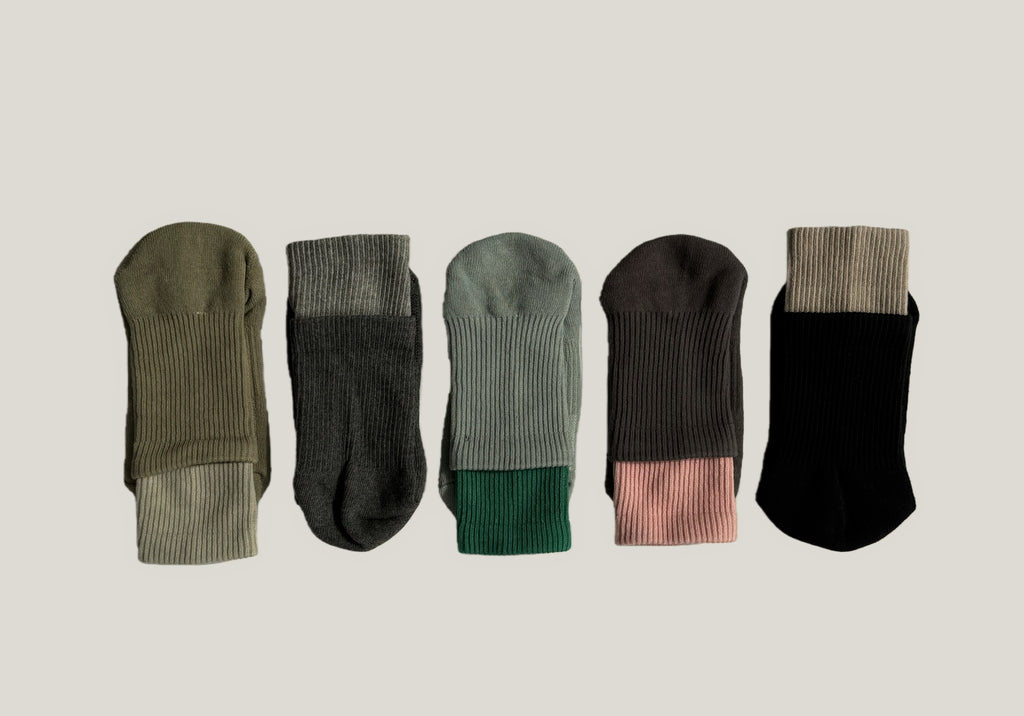 Layered Grip Socks Women 5-Pair Set
