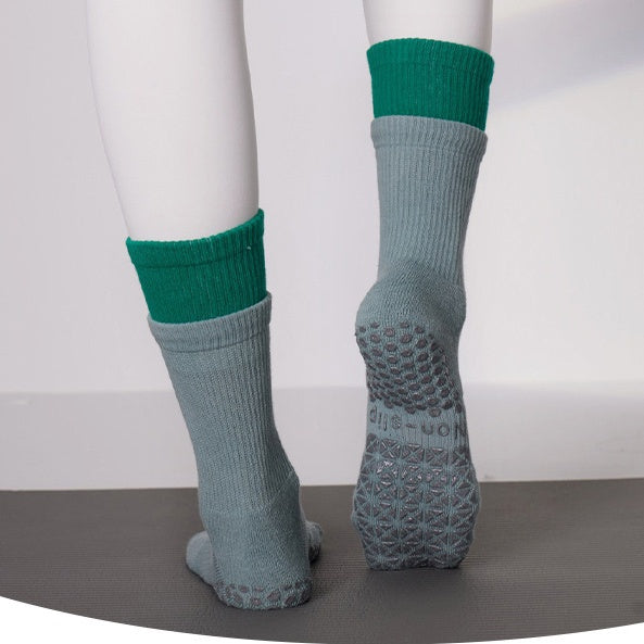 Layered Grip Socks Women Steel Blue