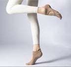 Women's Low-Cut Five-Toe Pilates Grip Socks - Mocha