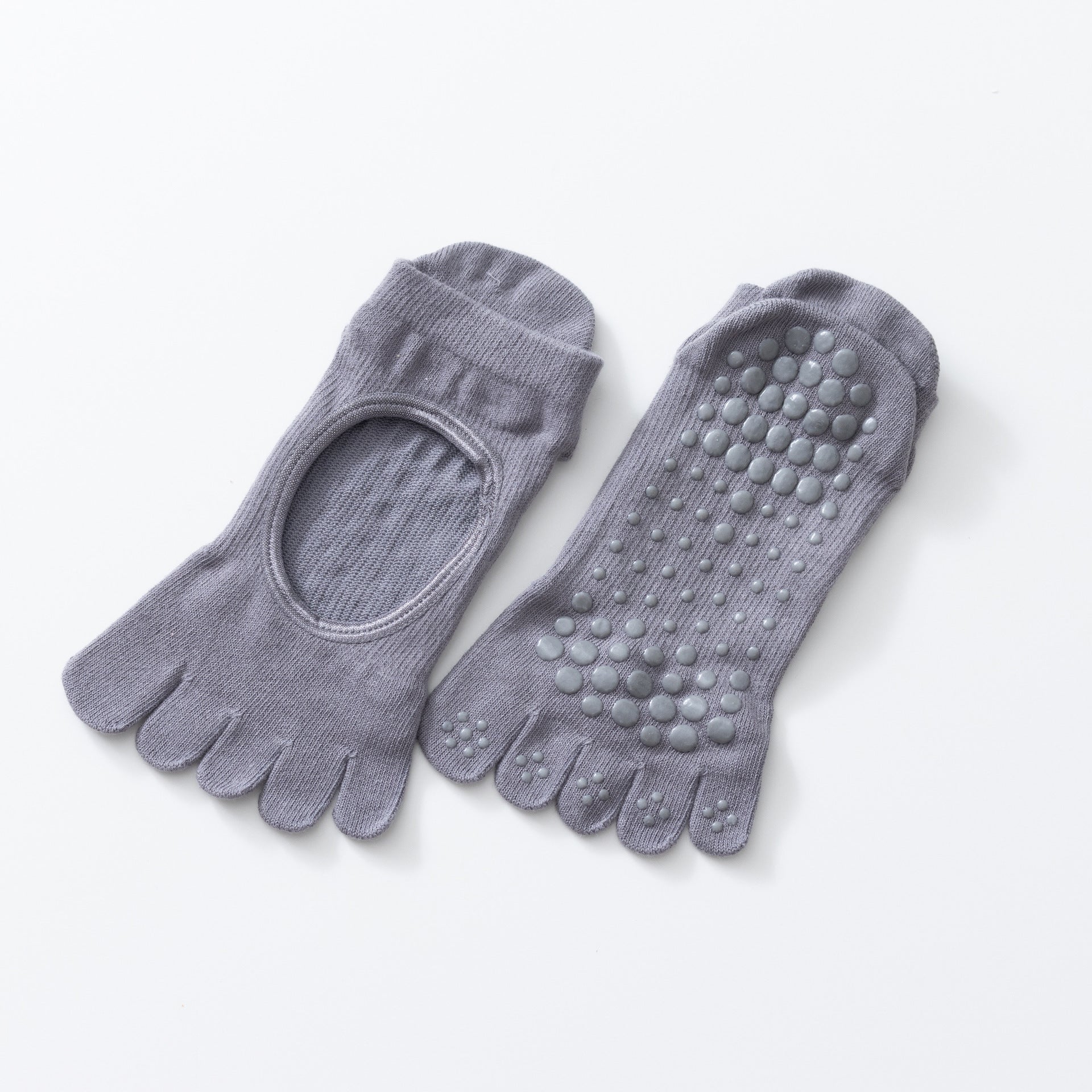 Full Toe  Low Cut Grip Socks Women - Medium Gray