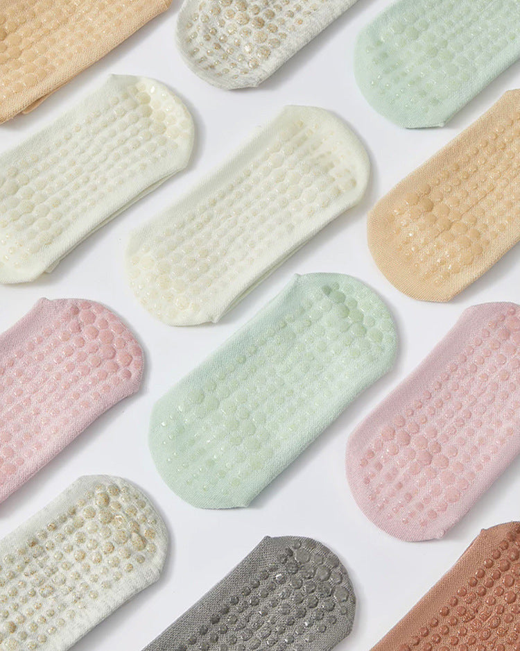 Women's Macaron Crew Grip Socks - Oat Milk