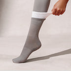Double Layer Grip Socks for Pilates - Grey White