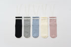 Women's Lacey Bow Grip Socks- Gray