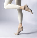 Women's Low-Cut Five-Toe Pilates Grip Socks - Oat Beige