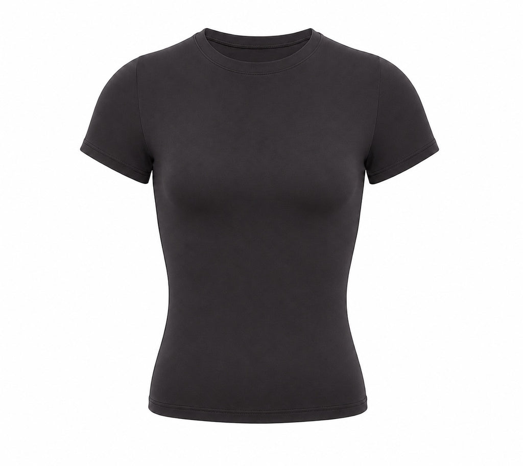 Wave Fitted Performance T-Shirt - Dark Gray