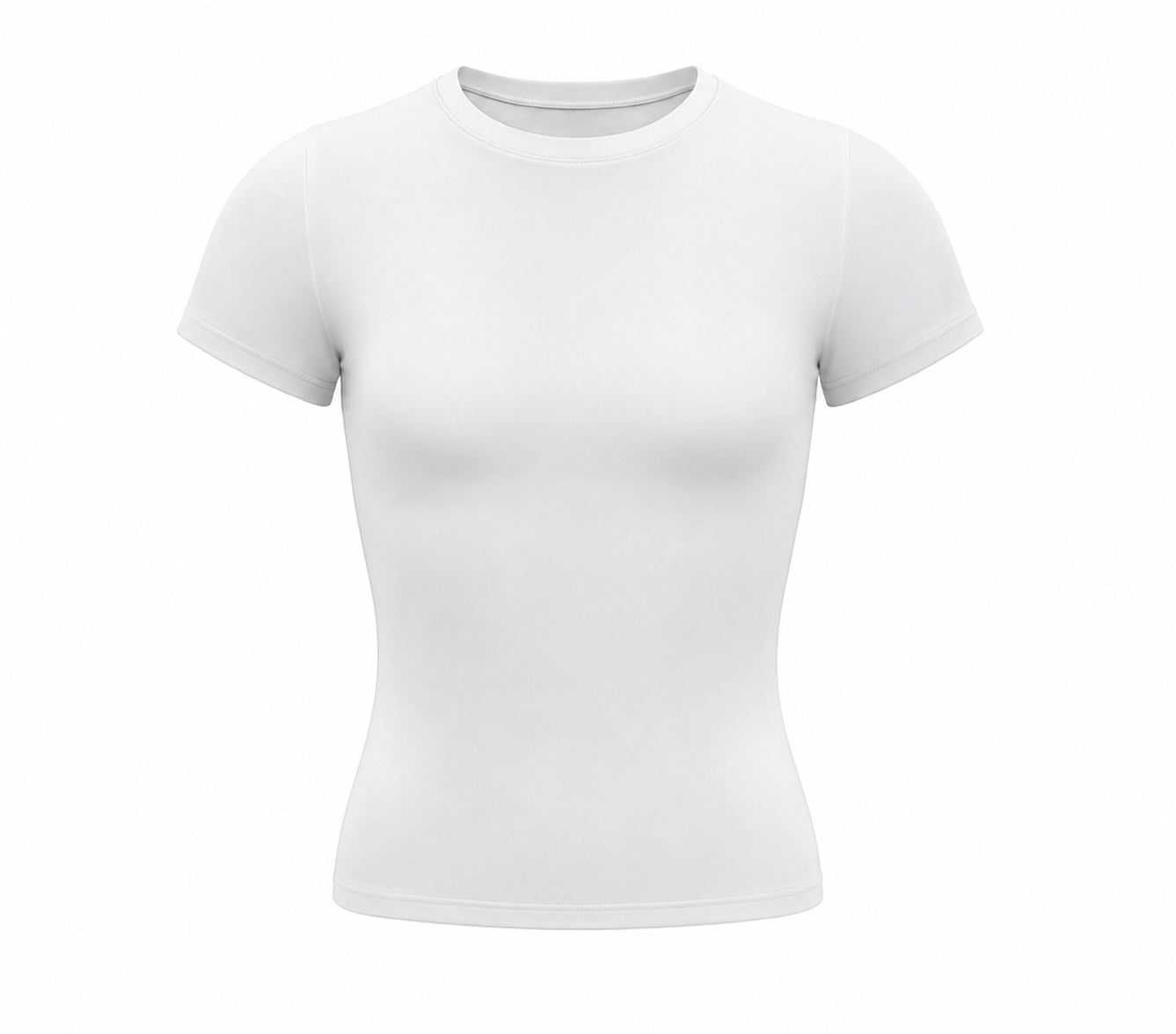 Wave Fitted Performance T-Shirt - White