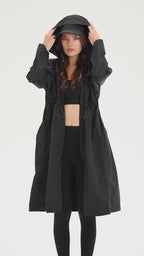 Wadi Trail Sunscreen Long Coat - Black